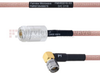 N Female to RA SMA Male MIL-DTL-17 Cable M17/60-RG142 Coax in 100 cm - FMHR0018-100CM - Fairview Microwave Inc.