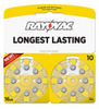 Mercury Free Hearing Aid Batteries Size 8 16-Pack -- L10ZA-16ZM - Image