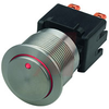 22MM LATCHING MSM PUSHBUTTON SWITCH, BLUE RING ILLUMINATION - 70020877 - Allied Electronics, Inc.