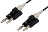 Banana Plug to Banana Plug Cable 24 Inch Length Using RG174 Coax -- PE34595-24