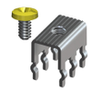 M4 Snap In PC Mount 30Amp-w Screw Unassembled - 7799-7 - Keystone Electronics Corp.