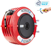 Macnaught R3 Engineered Thermoplastic Heavy Duty Hose Reel Hot Wash 1/2 inch x 65 ft 185F MAX 150PSI RACR Adjustable Control Red Case / White Hose -- HWC465R-02 - Image