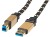 Usb Cable, 3.0 A-B Plug, 3M, Blk; Connector To Connector Roline - 43AC9795 - Newark, An Avnet Company