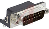 connector,d-sub,right angle pcb plug,ground indents,15 pin cont,4-40 screwlocks - 70172216 - Allied Electronics, Inc.