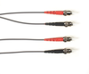 2m (6.5ft) STST GY OM3 MM Fiber Patch Cable INDR Zip OFNP - FOCMP10-002M-STST-GR - Black Box