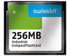 Industrial Compact Flash Card, C-300 Longevity, 256 MB, SLC Flash, 0°C to +70°C - SFCF0256H1BK1MT-C-MS-553-SMA - Swissbit AG