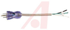 Power Cord; 10 A; Plug; SJT; 8 ft.; 125VAC; Black, White, Green; degC - 70133293 - Allied Electronics, Inc.