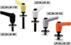Miniature Plastic Clamp Levers - Plain Washer Integrated Type -- LECM-5-12-LW20-BK - Image