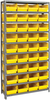 Open Shelving, 10Shelves, 36Bins, Yellow; Shelving Unit Type Quantum Storage - 44AC8992 - Newark, An Avnet Company