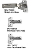 40mm European Hinges, Straight Arm Type (Face.. - 796800 - HardwareSource, Inc.