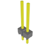 Headers, Male Pins - 612-MTSW-102-22-T-S-400-ND - DigiKey