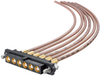 6 Pos. Female SIL RG178 Cable Assembly, 150mm, single-end, Jackscrews -- M80-FC305F1-06-0150L - Image