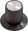 Knob; ABS; Round with Arrow on Dial; Black; 1/4 in.; 0.900 in.; Gloss - 70206993 - Allied Electronics, Inc.