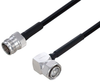 Outdoor Rated 4.3-10 Male Right Angle to 4.3-10 Female Low PIM Cable 100 cm Length Using SPO-250 Coax Using Times Microwave Parts - PE3C6332-100CM - Pasternack