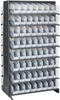 2 Side Sloped Rack, 16Shelves/128Bin/clr; Shelving Unit Type Quantum Storage - 42AC5625 - Newark, An Avnet Company