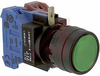 Switch,NON-Illuminated,Pushbutton,ROUND,FLUSH,Momentary,1NO-1NC,GREEN -- 70174970
