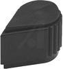 Knob, Control Style, 0.250 Inch Dia. Shaft, Spring Clip, Nylon, Black -- 70216909