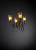 GLA-8910-16-AMBR-DBRZ Mid. Chandeliers-Glass Up - 494950 - Capital Lighting, Inc.