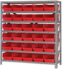 Open Shelving, 7Shelves, 30Bins, Red; Shelving Unit Type Quantum Storage - 44AC8913 - Newark, An Avnet Company