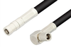 SMB Plug to SMB Plug Right Angle Cable 12 Inch Length Using RG223 Coax, RoHS - PE33670LF-12 - Pasternack