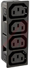 Outlet; Snap-In Mount; 10 A; 250 VAC; gt 10 Megohms @ 500 VDC, 1 Minute; Black - 70080646 - Allied Electronics, Inc.