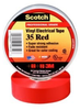 3M Scotch 35 Red Insulating Tape - 3/4 in Width x 66 ft Length - 7 mil Thick - Electrically Insulating - 10810 - 054007-10810 - R. S. Hughes Company, Inc.