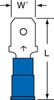 3M Highland Blue Butted Vinyl Butted Quick-Disconnect Terminal MTV14-250Q - 0.93 in Length - 0.085 in Inside Diameter - 051128-60029 - R. S. Hughes Company, Inc.
