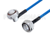 Plenum 7/16 DIN Male Right Angle to 7/16 DIN Male Low PIM Cable 24 Inch Length Using SPP-250-LLPL Coax , LF Solder - PE3C4131-24 - Pasternack