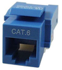 Cat6 RJ45 Keystone Jack, Tool-less, Blue - 43-010BL - Computer Network Accessories, Inc.