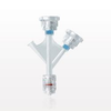 Double Hemostasis Valve Y Connector, Rotating Male Luer Lock, Female Luer Lock Sideport - 80373 - Qosina Corp.