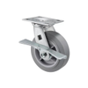 Swivel Plate Caster; Swivel, Wheel Material=Rubber, Gray - 1318721 - Reid Supply