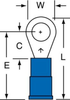 3M Scotchlok Blue Butted Nylon Butted Ring Terminal MNG14-10RX - 0.91 in Length - 0.33 in Wide - 0.09 in Inside Diameter - #10 Stud - 051128-58965 - R. S. Hughes Company, Inc.