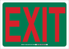 Brady B-120 Fiberglass Reinforced Polyester Exit Sign - TEXT: EXIT - 122769 -- 754473-71730 - Image