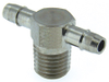 1/16-27 NPT to Barbs, Fixed Position Tee -- MPAT-6 - Image