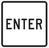 Brady B-959 Aluminum Square White Stop Signs, Traffic Control Signs & Banners Sign - 18 in Width x 18 in Height - TEXT: ENTER - 80094 - 754476-80094 - R. S. Hughes Company, Inc.