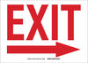 Brady Prinzing B-401 High Impact Polystyrene Rectangle White Exit Sign - 14 in Width x 10 in Height - TEXT: EXIT - SP404E - 754473-46929 - R. S. Hughes Company, Inc.