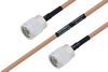 MIL-DTL-17 N Male to N Male Cable 36 Inch Length Using M17/128-RG400 Coax - PE3M0064-36 - Pasternack