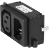 IEC Appliance Inlet C14 with Appliance Outlet F -- KP (Outlet) - Image