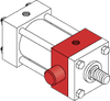 Series A Pneumatic Cylinder - Model A71 NFPA Style MT1 -- Rod End Trunnion Mount - Image