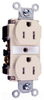 Duplex/Single Receptacle - TR62-LA - Hubbell Wiring Device-Kellems