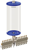 Blue Color Key, Clear View Multiple Feed Electro Lubricator, 1 gal Acrylic Reservoir, 13 Feeds, 1/4” OD Tube Outlets, 120V/60Hz - B5162-128AB1312061BW - Oil-Rite Corp.