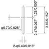 Junction Terminal, Round Header Pins, Dia. 0.40mm/0.016