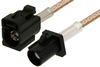 Black FAKRA Plug to FAKRA Jack Cable 36 Inch Length Using RG316 Coax - PE38756A-36 - Pasternack