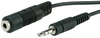 Audio Cable, 3.5Mm Plug-Skt, 5M, Black; Connector To Connector Roline - 43AC9915 - Newark, An Avnet Company