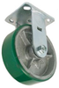 Rigid Caster - Green Polyurethane on Iron Wheel - Model G15 - G15PY5x2-R - Caster City, Inc.