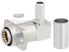 Right Angle BMA Jack (Female) Slide-On Connector 2 Hole Flange (Panel Mount) For RG142, RG223, RG400, RG55 Cable, Crimp/Solder -- FMCN1217 - Image