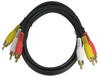 75ft 3 RCA (Coax Video+2 Audio) AV Cable Gold Plated - 2019-SF-15 - SFCable.com