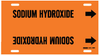 Brady B-915 Black on Orange Plastic Strap-On Pipe Marker - 3 1/2 in Character Height - Printed Msg = SODIUM HYDROXIDE - 4363-H - 754473-67937 - R. S. Hughes Company, Inc.