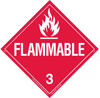 Brady B-101 Polycoated Tagstock Square Red Truck Placards Sign - 10 3/4 in Width x 10 3/4 in Height - TEXT: FLAMMABLE 3 - 63443 - 754476-63443 - R. S. Hughes Company, Inc.