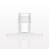 Bag Port Flange with Ribbed Base, Barbed, Natural - 61697 - Qosina Corp.